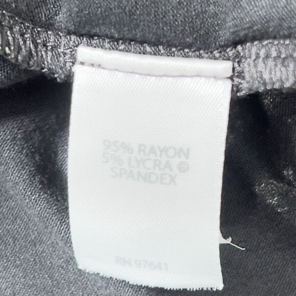 J Jill Wearever Collection Tunic Top Women Sz XL Black Floral 3/4 Sleeve Stretch - Picture 6 of 9